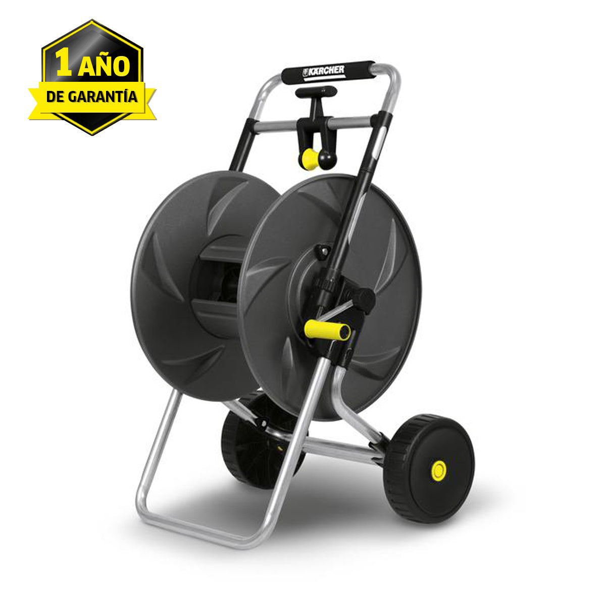 Accesorio para Jardín Carro Portamangueras de Metal HT80M sin Manguera