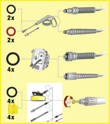 Accesorio para Hidrolavadora Juego de Juntas Tóricas de Recambio